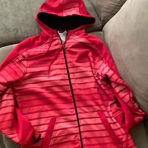 Red under armour full zip jacket